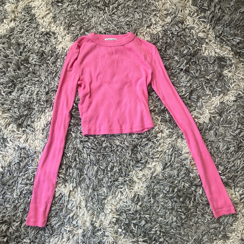 Cotton Citizen Cropped Ribbed Long Sleeve